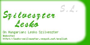 szilveszter lesko business card